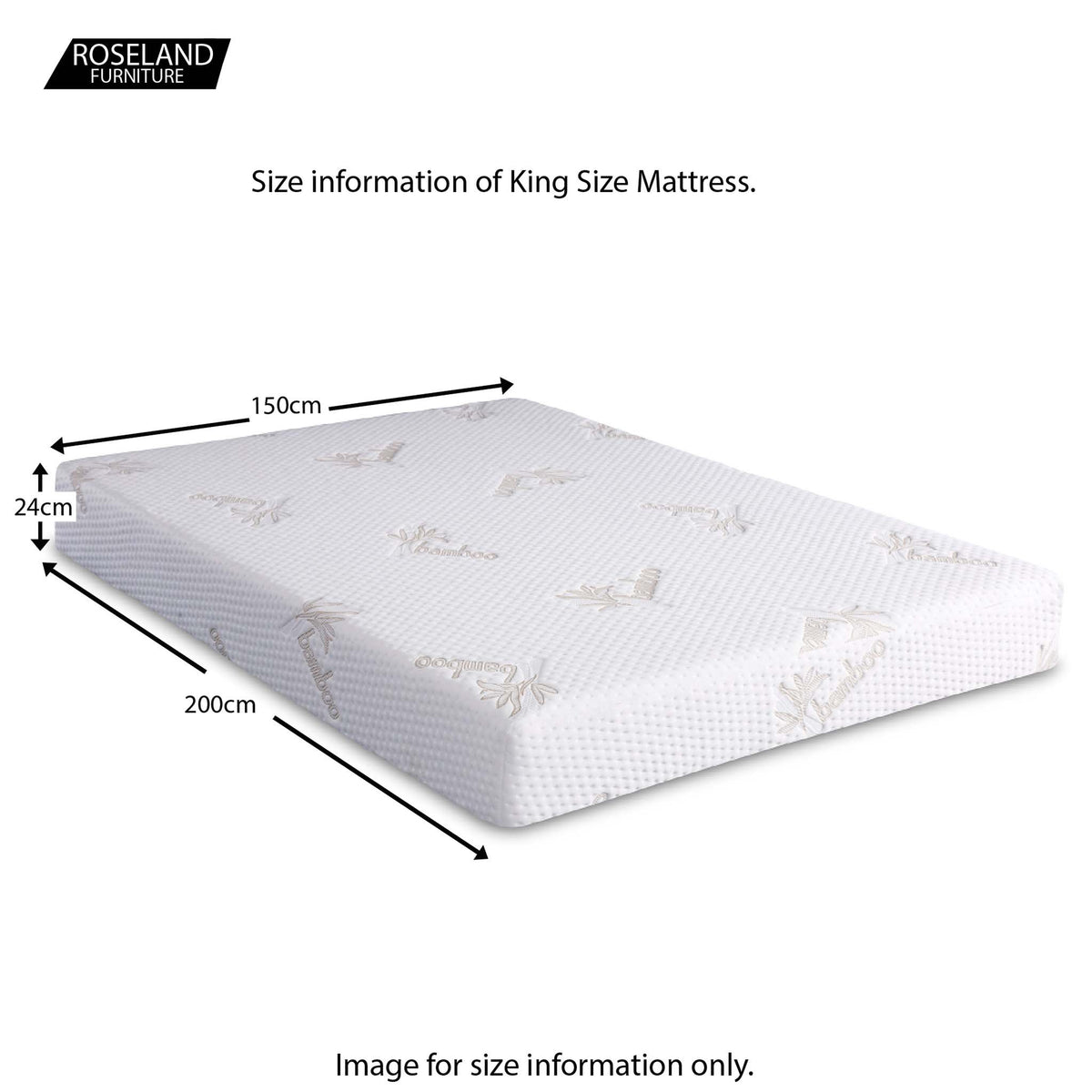 MemoryPedic Pocket Spring CoolBlue Memory Foam LayGel 24 Mattresses - adult 5ft king size size guide