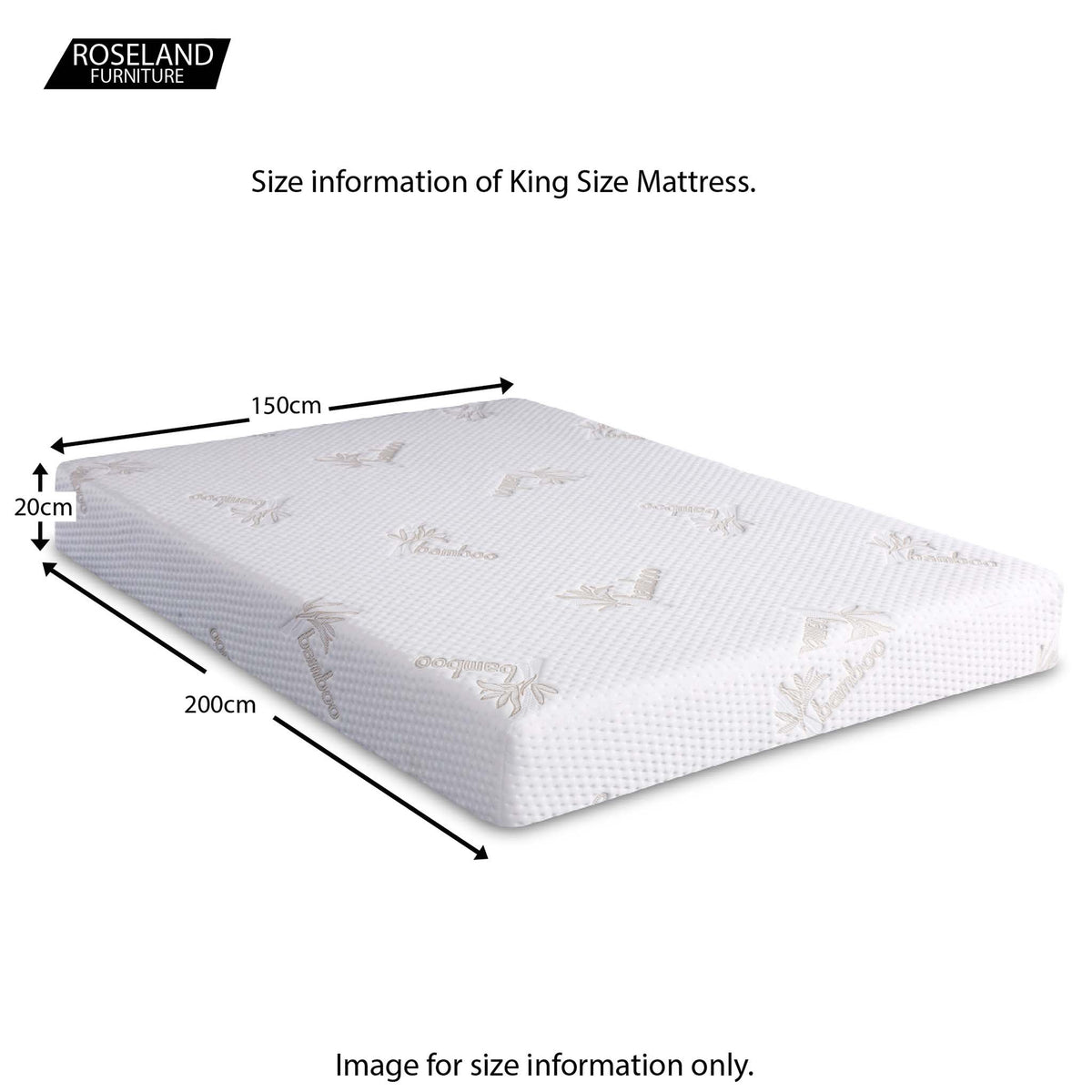 MemoryPedic Pocket Spring Reflex Foam 1000 Mattress - adults 5ft king size size guide
