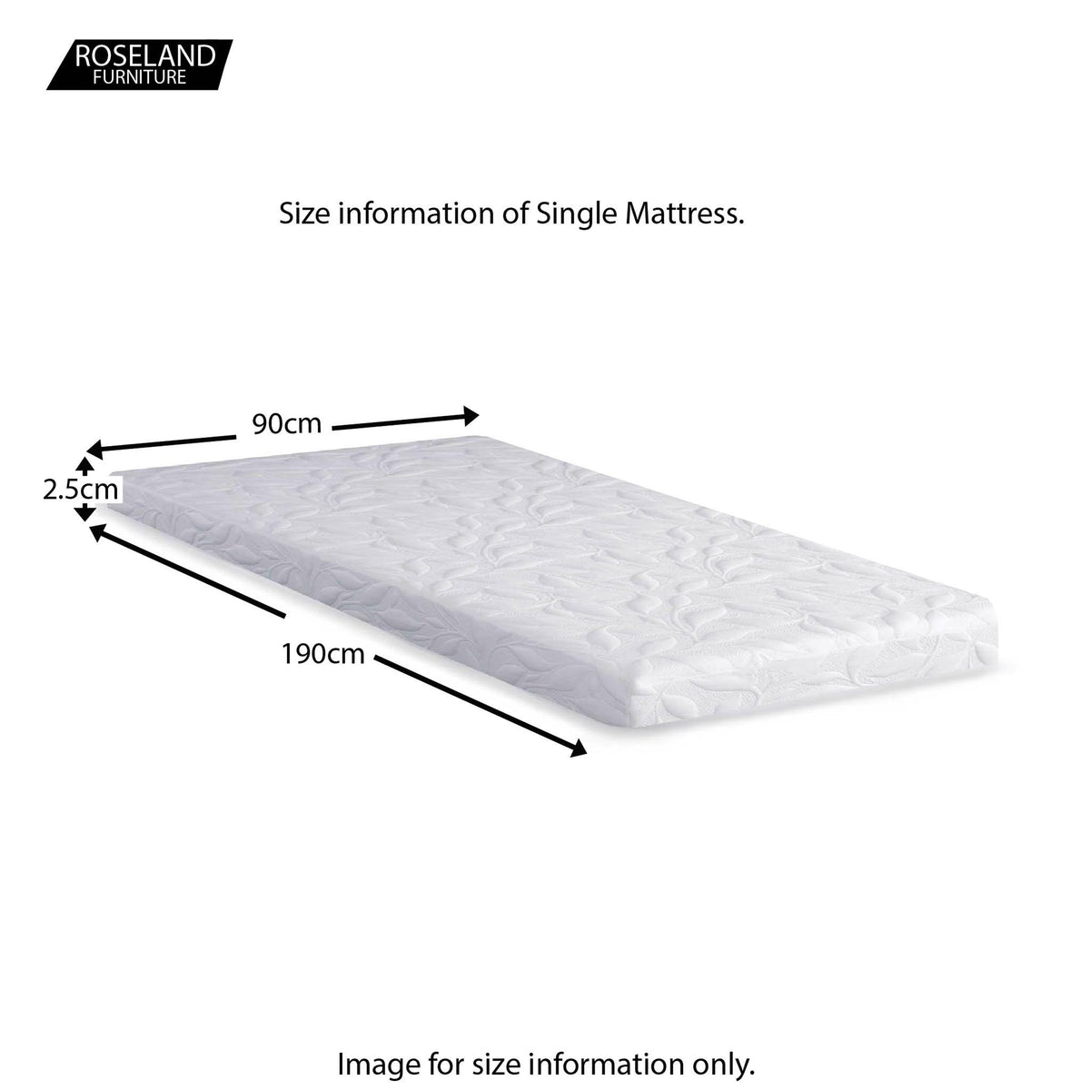 MemoryPedic 2500 Memory Foam Mattress Topper - 3ft single size guide