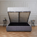 Richmond Grey Velvet Ottoman Storage Bed Frame