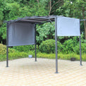 San Remo Grey Sliding Pergola Gazebo Shelter Outdoor Setting