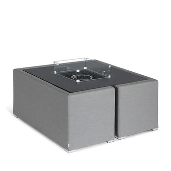 Sunbrella Cube Fire Pit Dining Lounge Set
