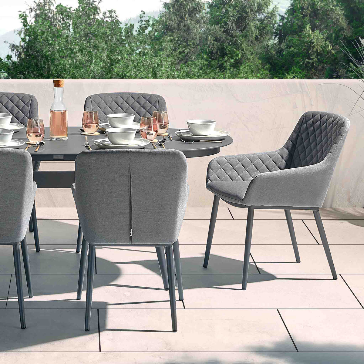 Sunbrella Outdoor 6 Seater Oval Patio Dining Set