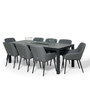 Sunbrella 8 Seat Fire Pit Dining Set