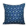 Outdoor Blue Geometric Scatter Cushion from Roseland
