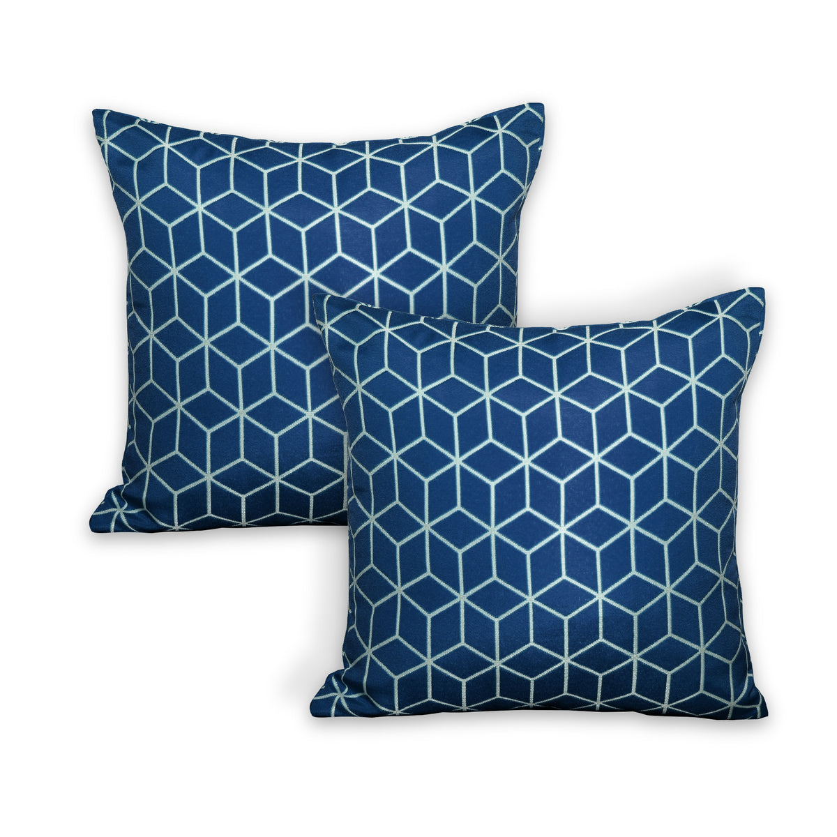 Outdoor Blue Geometric Scatter Cushion