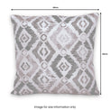 Outdoor Grey Patterned Scatter Cushion dimensions