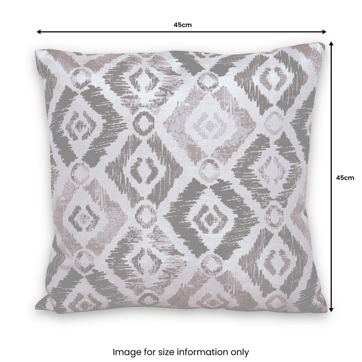 Outdoor Grey Patterned Scatter Cushion dimensions