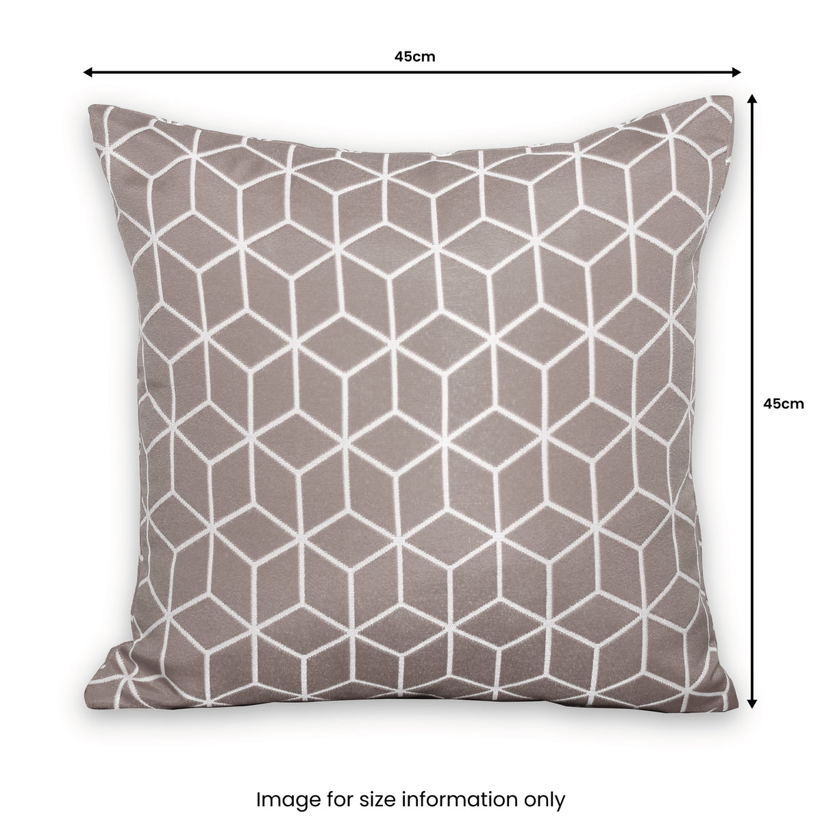 Outdoor Grey Geometric Scatter Cushion dimensions