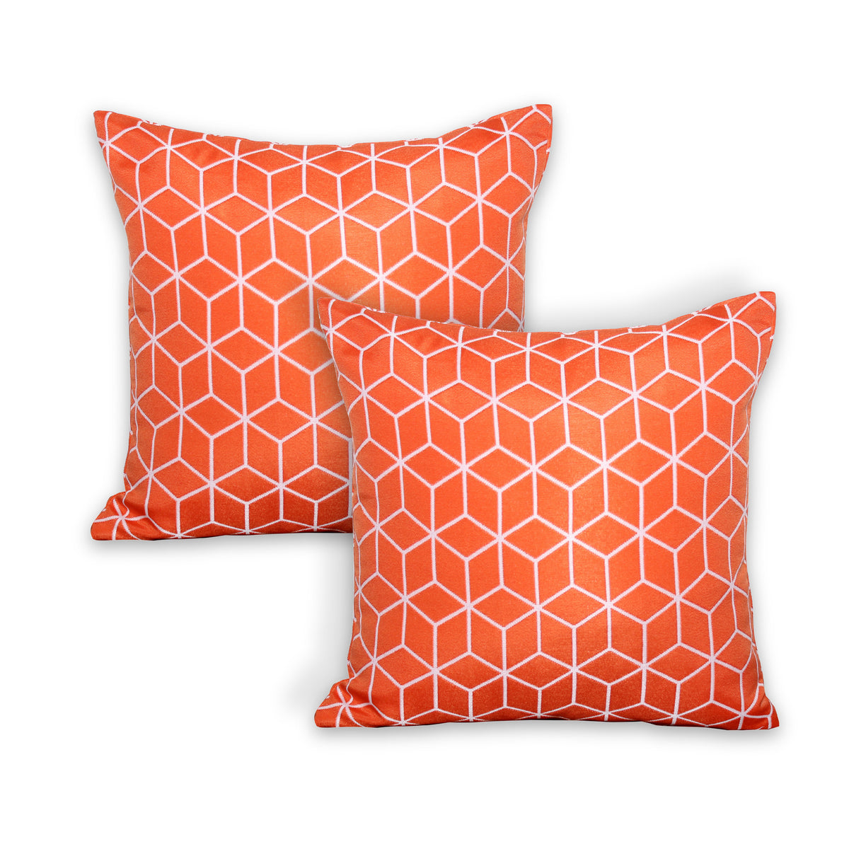 Outdoor Orange Geometric Scatter Cushion