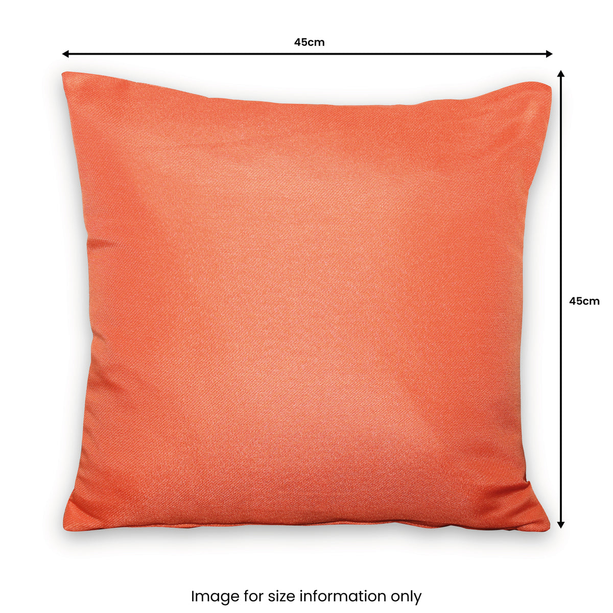 Outdoor Orange Plain Scatter Cushion dimensions
