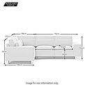 Sloane Luxe Chenille Corner Sofa - Size Guide