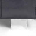 Sloane Charcoal Luxury Chenille Large Corner Sofa Chrome feet