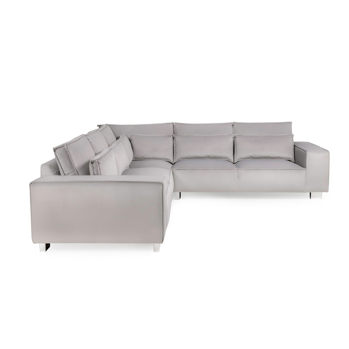 Sloane Crystal Grey Luxury Chenille Large Corner Sofa