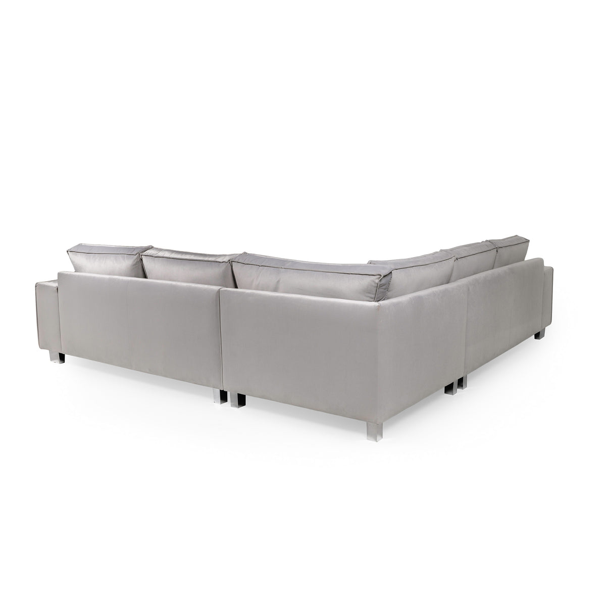 Sloane Crystal Grey Luxury Chenille Large 2 Corner 2 Sofa