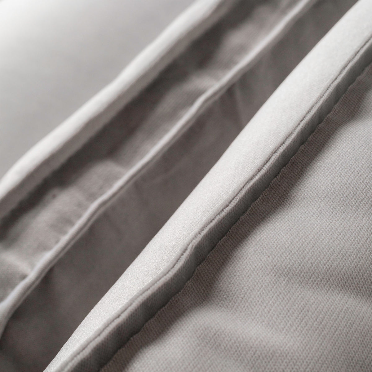 Sloane Crystal Grey Luxury Chenille Large Corner Sofa piped detail