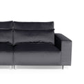 Sloane Luxe Chenille Charcoal 2 Seat Sofa - Close up of sofa