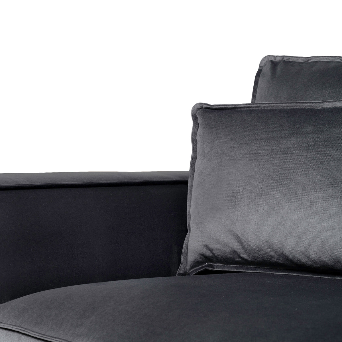 Sloane Luxe Chenille Corner Sofa - Close up of sofa arm