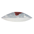Festive Robin With Hat Polyester Cushion