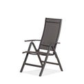 Sorrento 6 Seat Rectangular Garden Dining Set with Parasol & Lazy Susan Foldable Chair