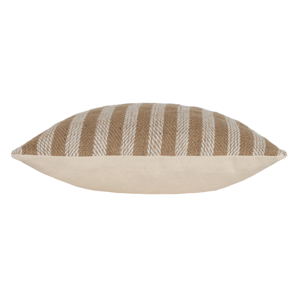 Strata Stripe 45cm Jute Cotton Cushion