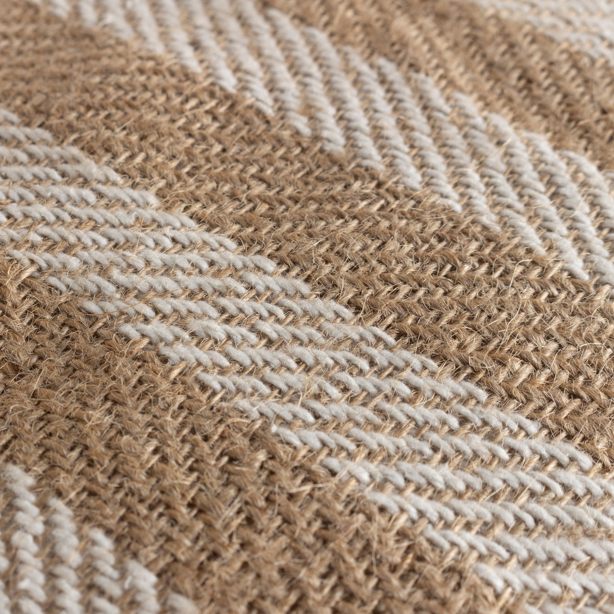 Strata Stripe 45cm Jute Cotton Cushion