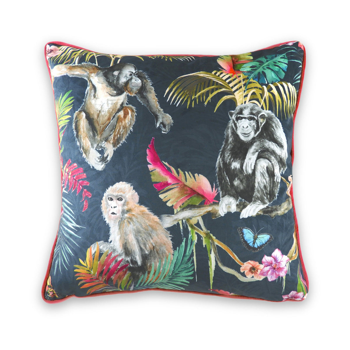 Seoni Piped Polyester Cushion | Monkey