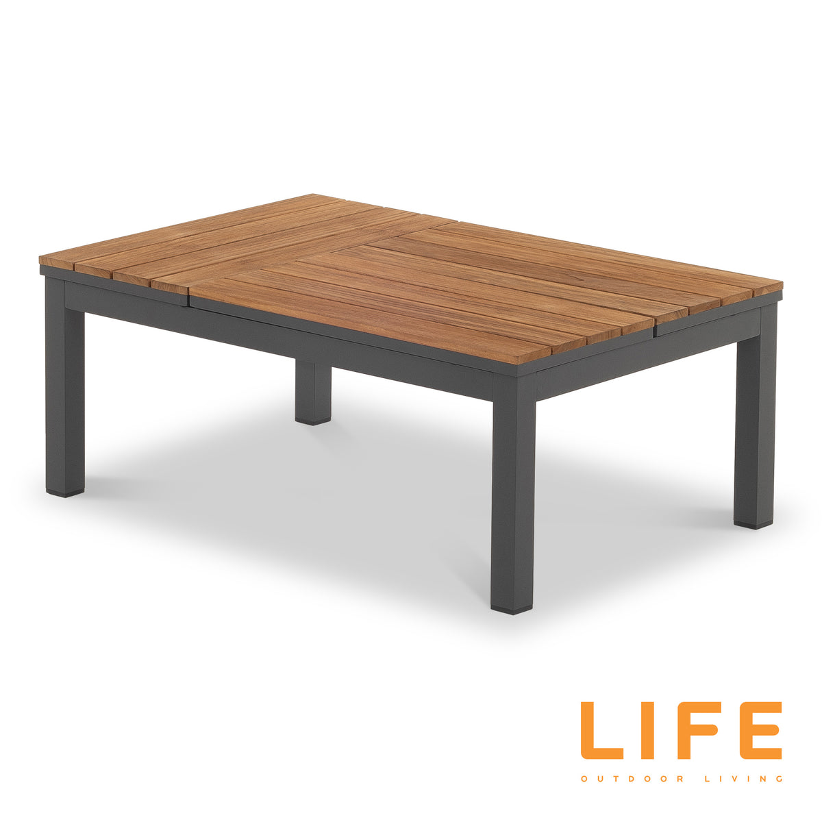 LIFE Soho Corner Lounge with Teak Coffee Table and Side Tables