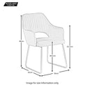 Maine Midnight Dining Chair - Size Guide