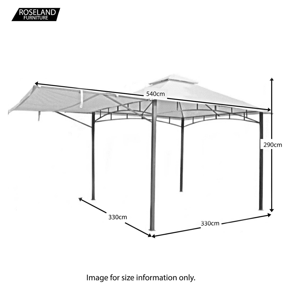  Algarve Gazebo - Size Guide