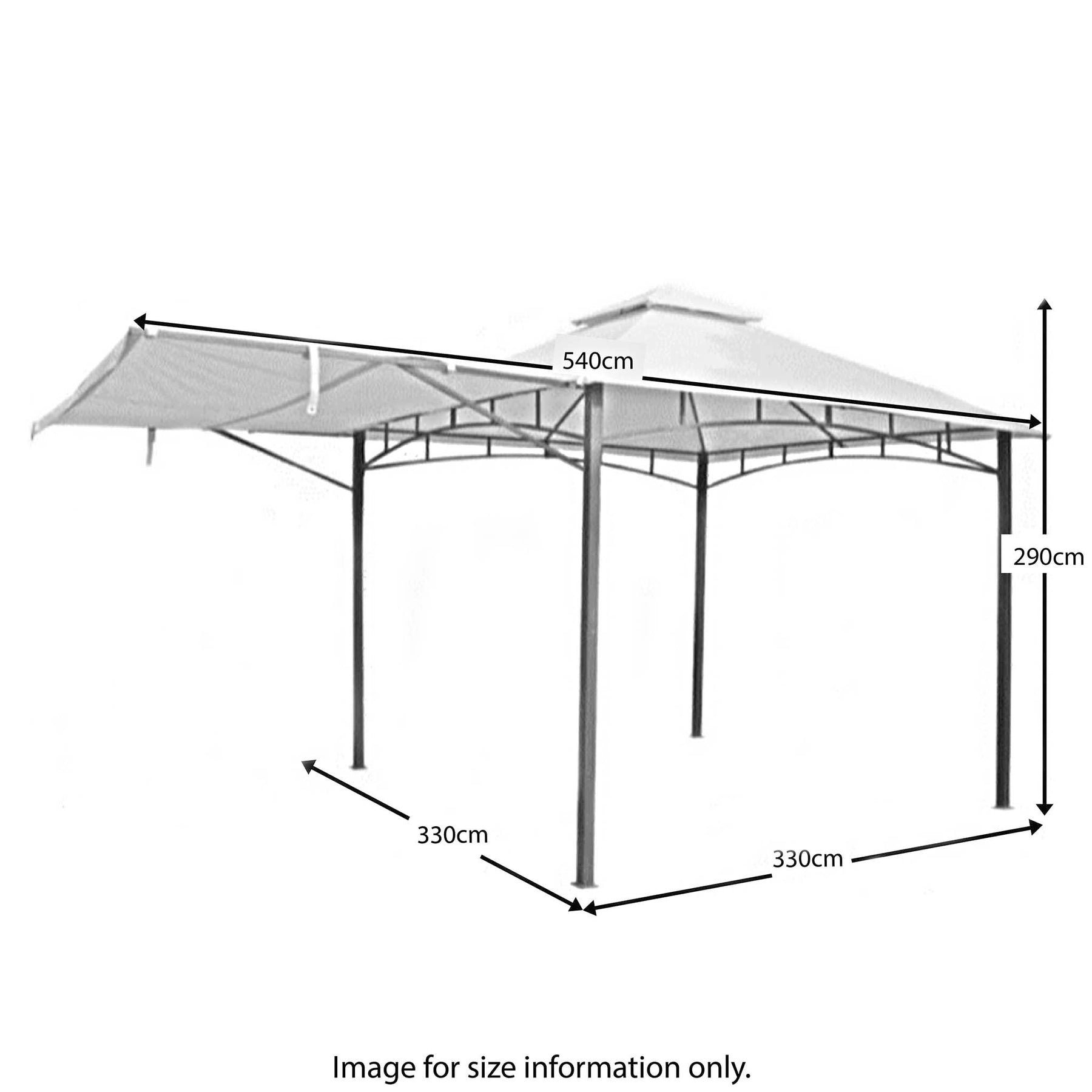  Algarve Gazebo - Size Guide