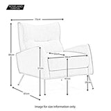 Charlie Accent Chair - Size Guide