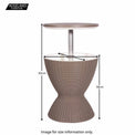 Ice Bucket with Height Adjustable Table - Size Guide