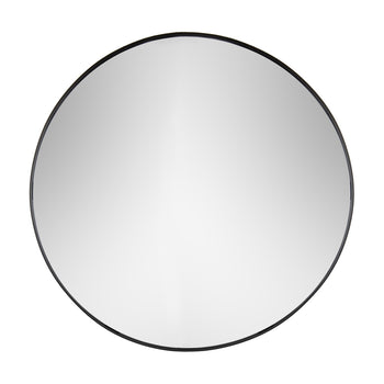 Round Black Deep Edge Wall Mirror