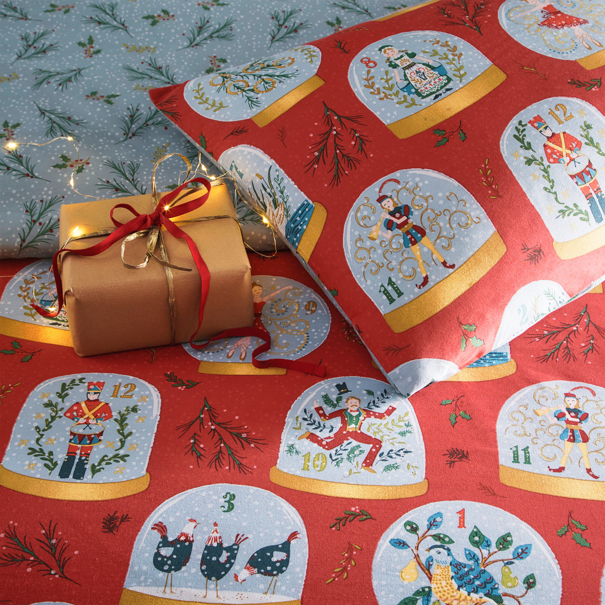Frederic Twelve Days Duvet Set | Single | Red