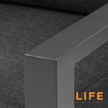 LIFE Timber Deluxe Corner Set with Ceramic Height Adjustable Table