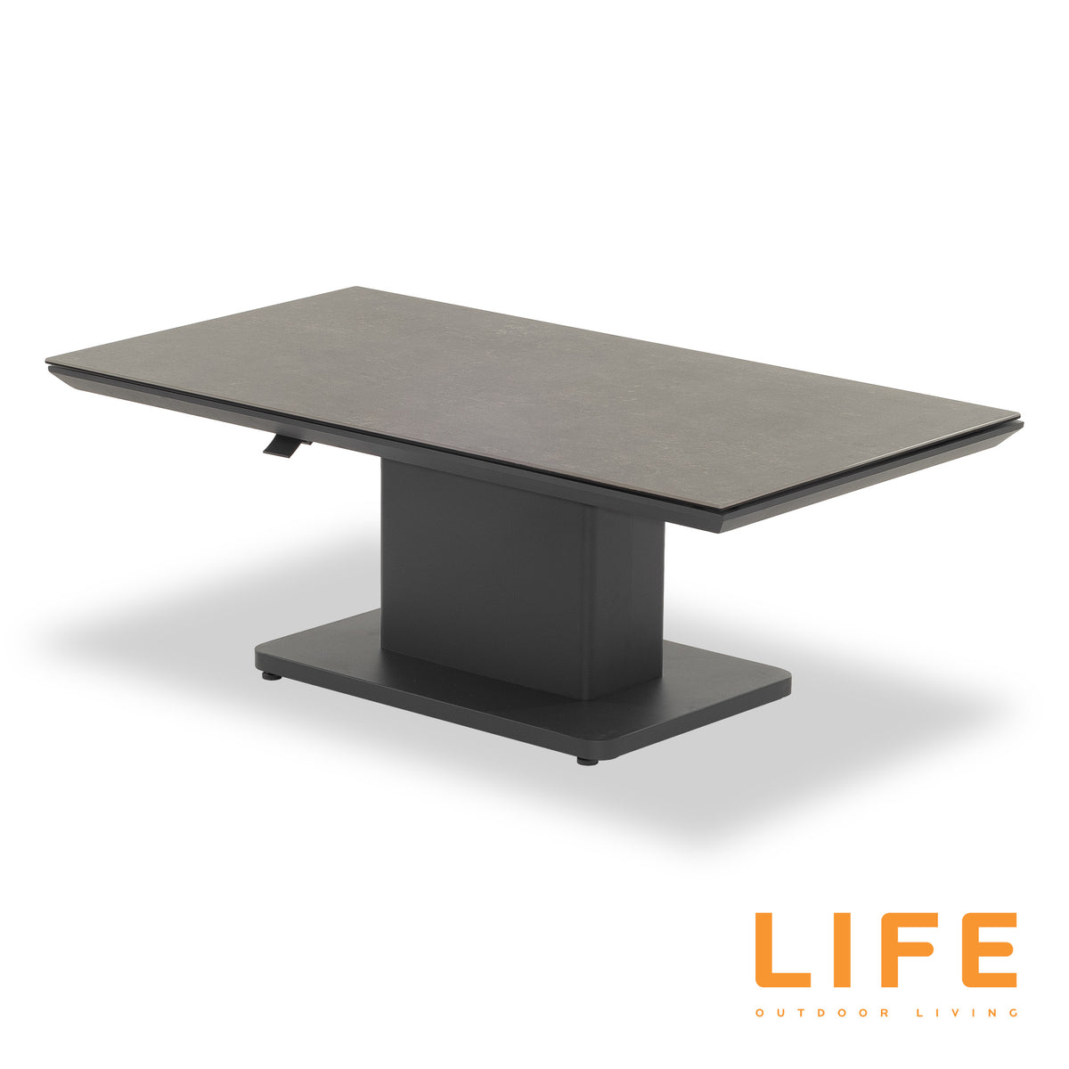 LIFE Timber Deluxe Corner Set with Ceramic Adjustable Table