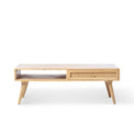 Venti Natural Mango Wood and Cane Coffee Table from Roseland Furniture
