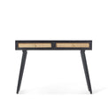 Venti Black Mango Wood & Cane Console Table with Storage from Roseland furniture