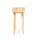 Venti Natural Mango Wood & Cane Console Table with Storage with Scandi Legs
