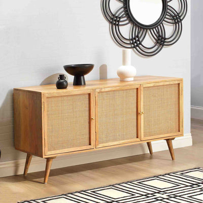 Venti Mango and Cane Large Sideboard