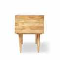 Venti Natural Mango Wood & Cane Home Office Desk or Dressing Table with Scandi Legs