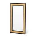 Venti Black Mango Wood & Cane Tall Floor Mirror