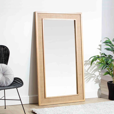 Venti Mango and Cane Floor Mirror