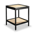 Venti Black Mango and Cane Side Table from Roseland Furniture