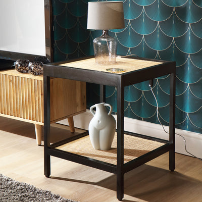 Venti Mango and Cane Side Table