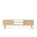 Venti Natural Mango Wood and Cane Large TV Stand  from Roseland Furniture