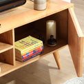 Venti Natural Mango Wood and Cane Large TV Stand with doors