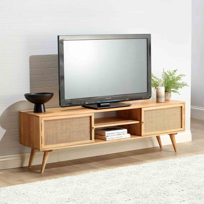 Venti Mango and Cane Wide Media TV Unit