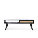 Venti Black Mango Wood and Cane Coffee Table from Roseland Furniture